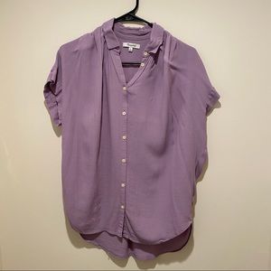 madewell purple button down shirt